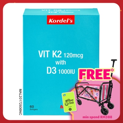 KORDEL'S Vit K2 120mcg with D3 1000IU 60s