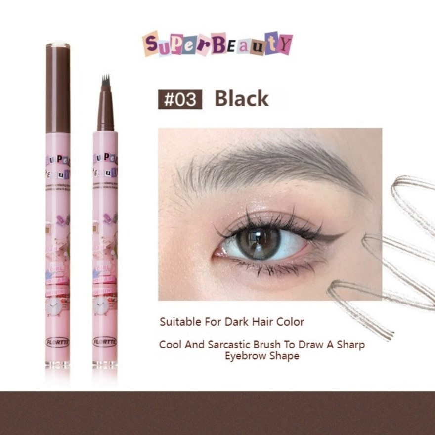 i am super beauty liquid eyebrow pen 03#black