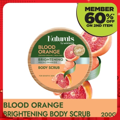 NATURALS BY WATSONS Blood Orange Brightening Body Scrub 200g