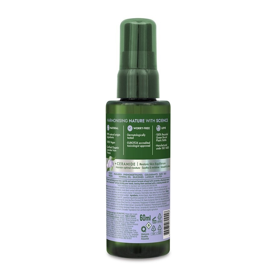 Lavender Balancing Hand Sanitising Spray 60ml