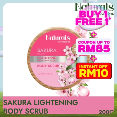 NATURALS BY WATSONS Sakura Lightening Body Scrub 200g