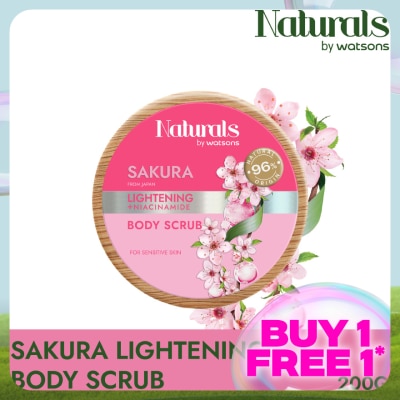 NATURALS BY WATSONS Sakura Lightening Body Scrub 200g
