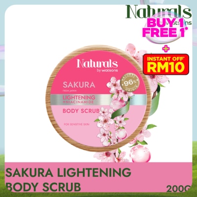 NATURALS BY WATSONS Sakura Lightening Body Scrub 200g