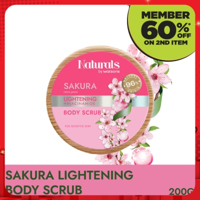 NATURALS BY WATSONS Sakura Lightening Body Scrub 200g