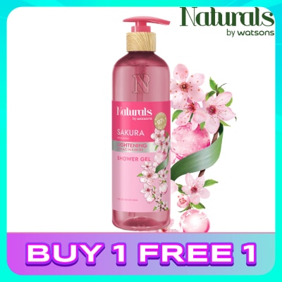 NATURALS BY WATSONS Sakura Lightening Shower Gel 490ml