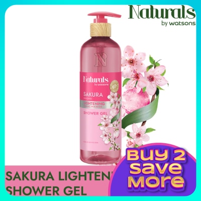 NATURALS BY WATSONS Sakura Lightening Shower Gel 490ml