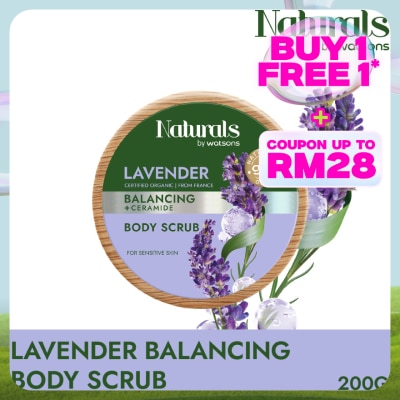 NATURALS BY WATSONS Lavender Balancing Body Scrub 200g