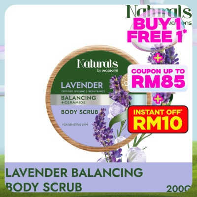 NATURALS BY WATSONS Lavender Balancing Body Scrub 200g