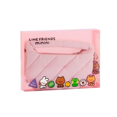 LINE FRIENDS Minini Puffy Bag Keychain Pink 1s