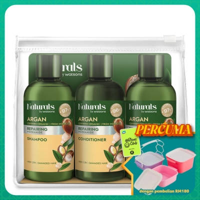 NATURALS BY WATSONS - Argan Repairing Travel Set 100ml*3