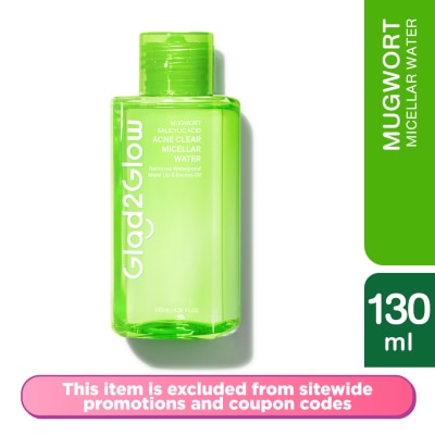 GLAD2GLOW Mugwort Salicylic Acid Acne Clear Micellar Water 130ml