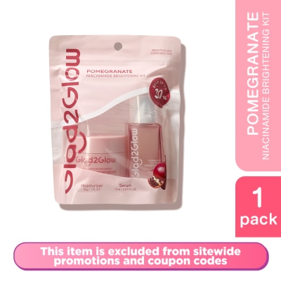 GLAD2GLOW Pomegranate Brightening Kit (Serum 17ml+Moisturizer 30g)