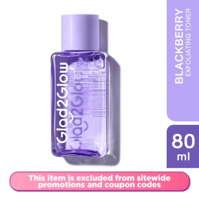 GLAD2GLOW - Blackberry AHA BHA PHA Exfoliating Toner 80ml