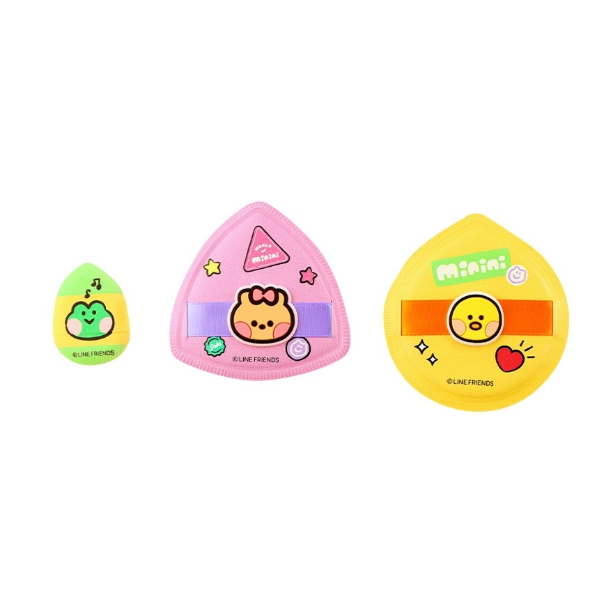 Minini Facial Puffs Set Pink 3S