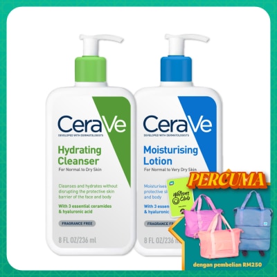CeraVe Hydrating Cleanser 236ml & Daily Moist Lotion 236ml