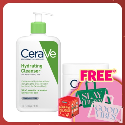 CeraVe Hydrating Cleanser 473ml & Moisturizing Cream 454g