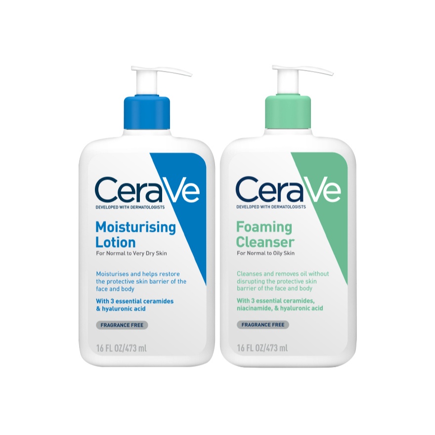 Foaming Cleanser 473ml & Daily Moist Lotion 473ml