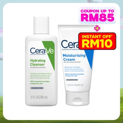 CeraVe Hydration Cleanser Set for Normal to Dry Skin