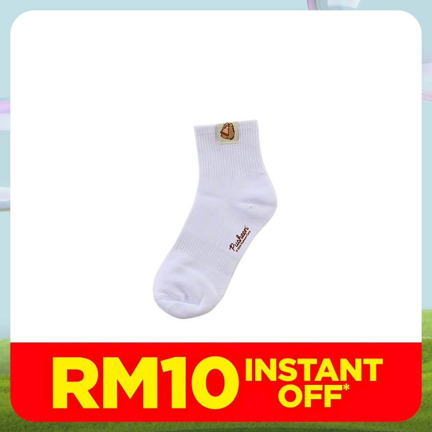 Long Labeled Socks White 1s