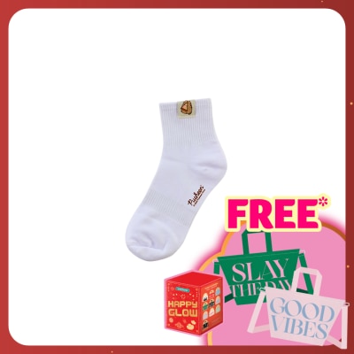 PUSHEEN Long Labeled Socks White 1s