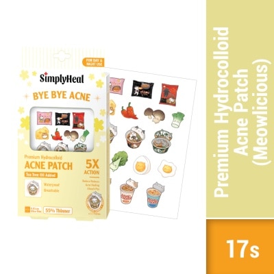 SIMPLY Meowlicious Day & Night Premium Hydrocolloid Acne Patch 17s