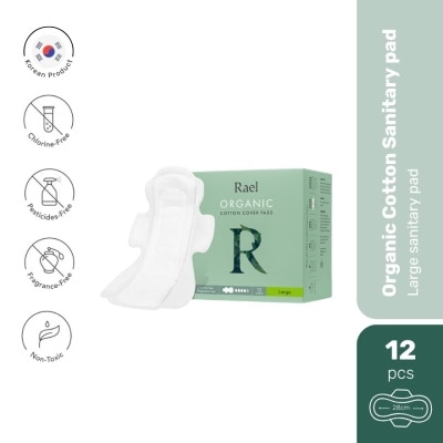 RAEL Organic Cotton Cover Sanitary Pad 28cm 12s
