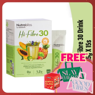 NUTRABLISS BY WATSONS Hi-Fibre 30 Drink 15g X 15s