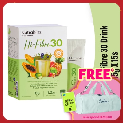 NUTRABLISS BY WATSONS Hi-Fibre 30 Drink 15g X 15s