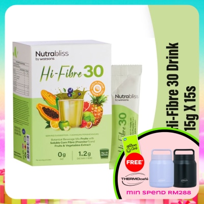 NUTRABLISS BY WATSONS - Hi-Fibre 30 Drink 15g X 15s