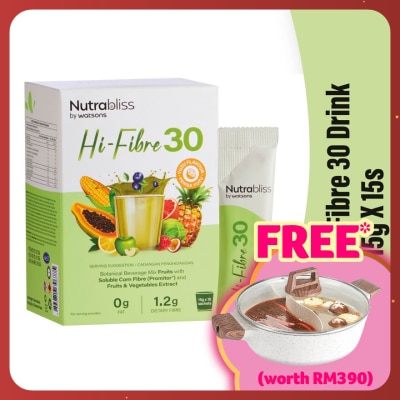 NUTRABLISS BY WATSONS Hi-Fibre 30 Drink 15g X 15s