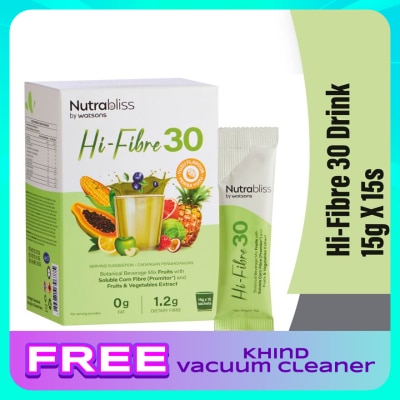 NUTRABLISS BY WATSONS Hi-Fibre 30 Drink 15g X 15s
