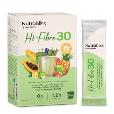 NUTRABLISS BY WATSONS Hi-Fibre 30 Drink 15g X 15s