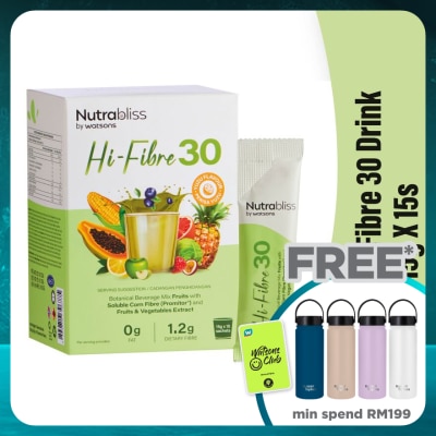 NUTRABLISS BY WATSONS Hi-Fibre 30 Drink 15g X 15s