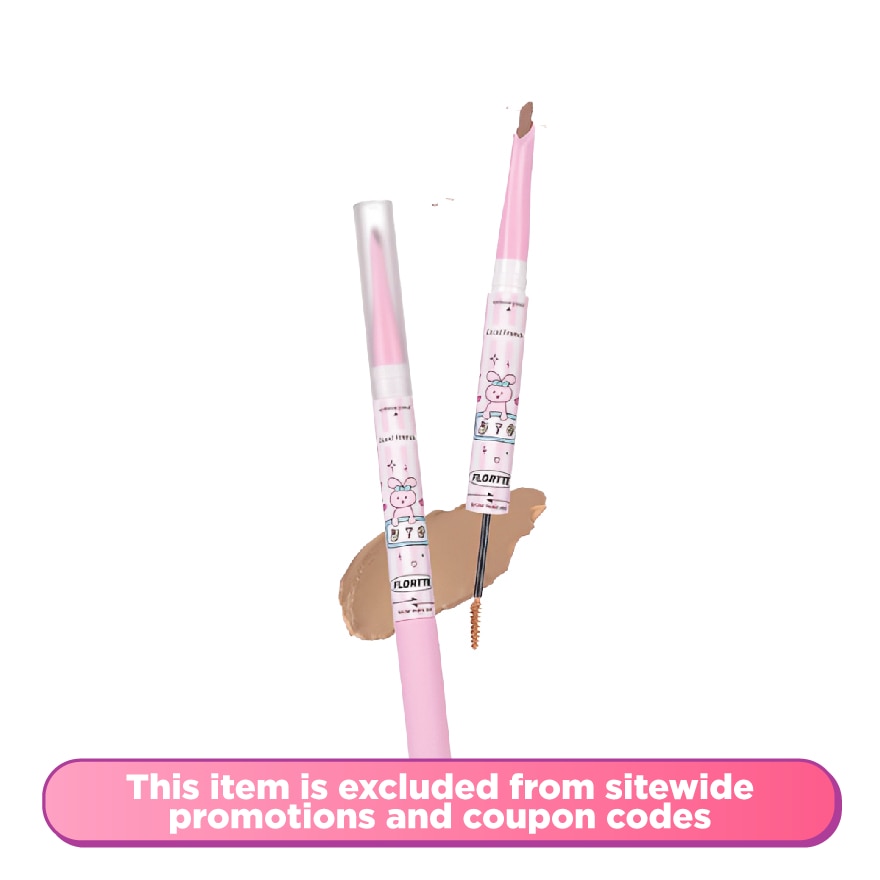 Good Fat Friends Club Seriesdouble Blade Eyebrow Pencil Dyeeyebrow Cream 05 # ButterRabbit