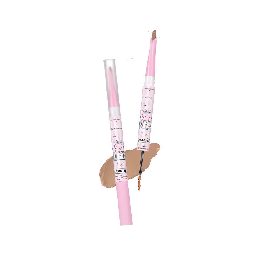 Good Fat Friends Club Seriesdouble Blade Eyebrow Pencil Dyeeyebrow Cream 05 # ButterRabbit
