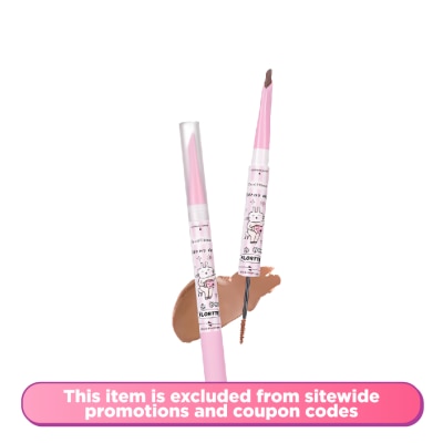 FLORTTE Good Fat Friends Club Seriesdouble Blade Eyebrow Pencil Dyeeyebrow Cream 04 # PeanutCocoa