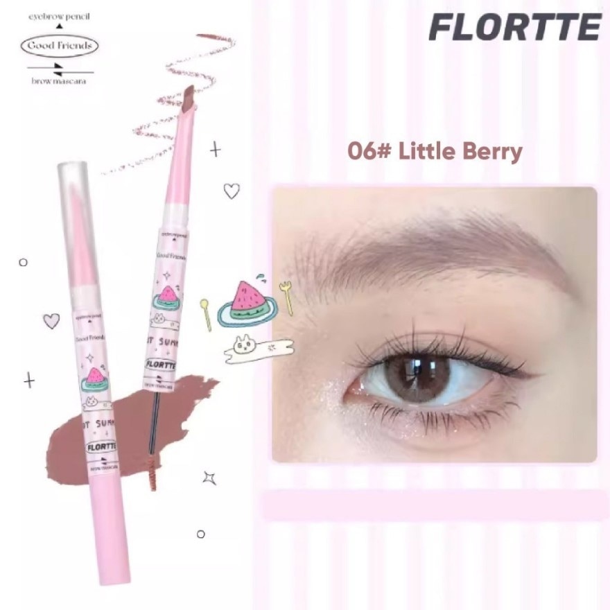 Good Fat Friends Club Seriesdouble Blade Eyebrow Pencil Dyeeyebrow Cream 04 # PeanutCocoa