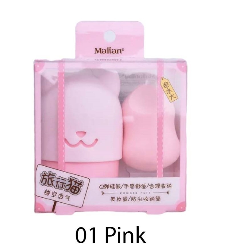 Travelling Kitty Beauty Sponge Kit - Pink image