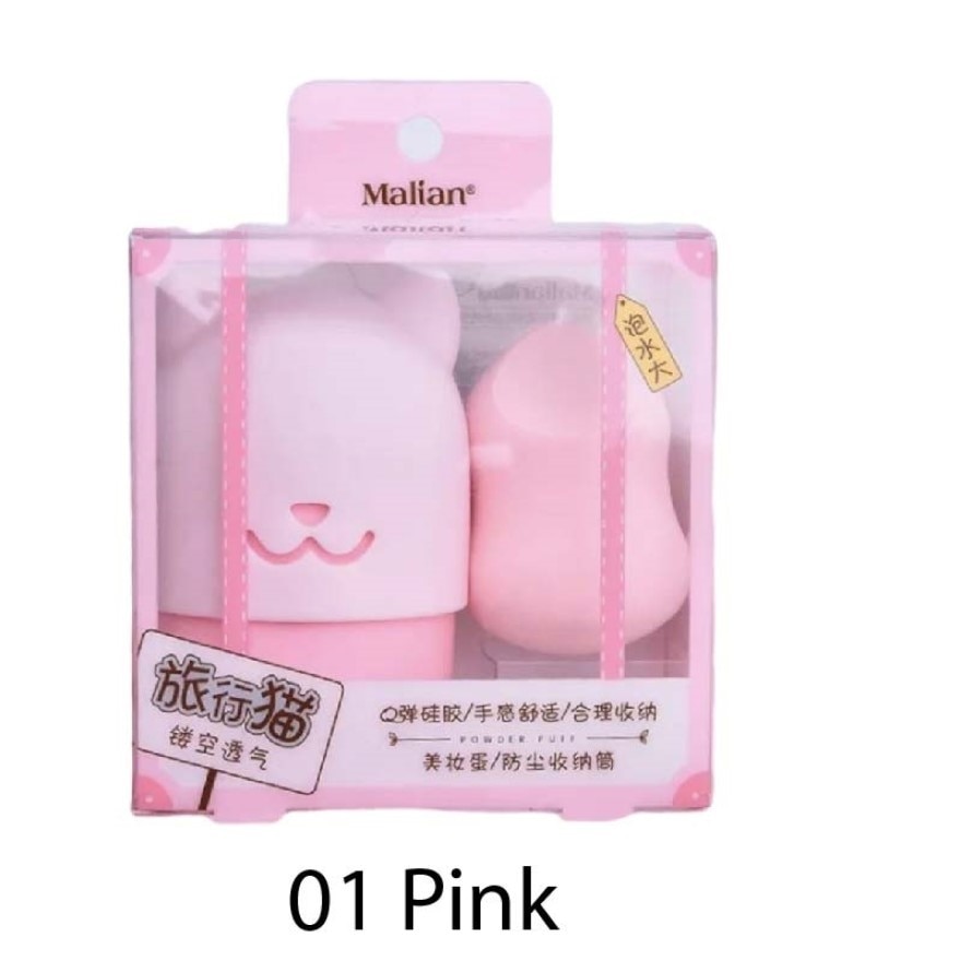 Travelling Kitty Beauty Sponge Kit - Pink