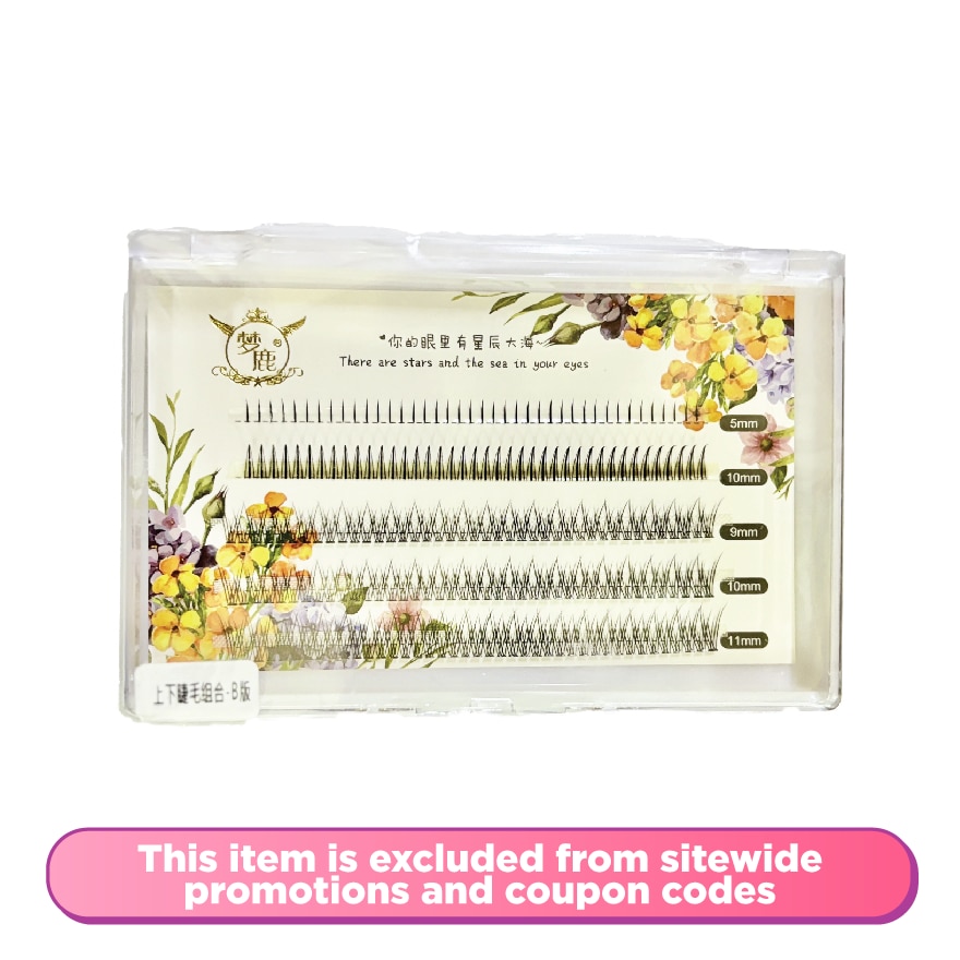 One Piece False Eyelashes Fake Eyelash Upper + Lower (Mix)