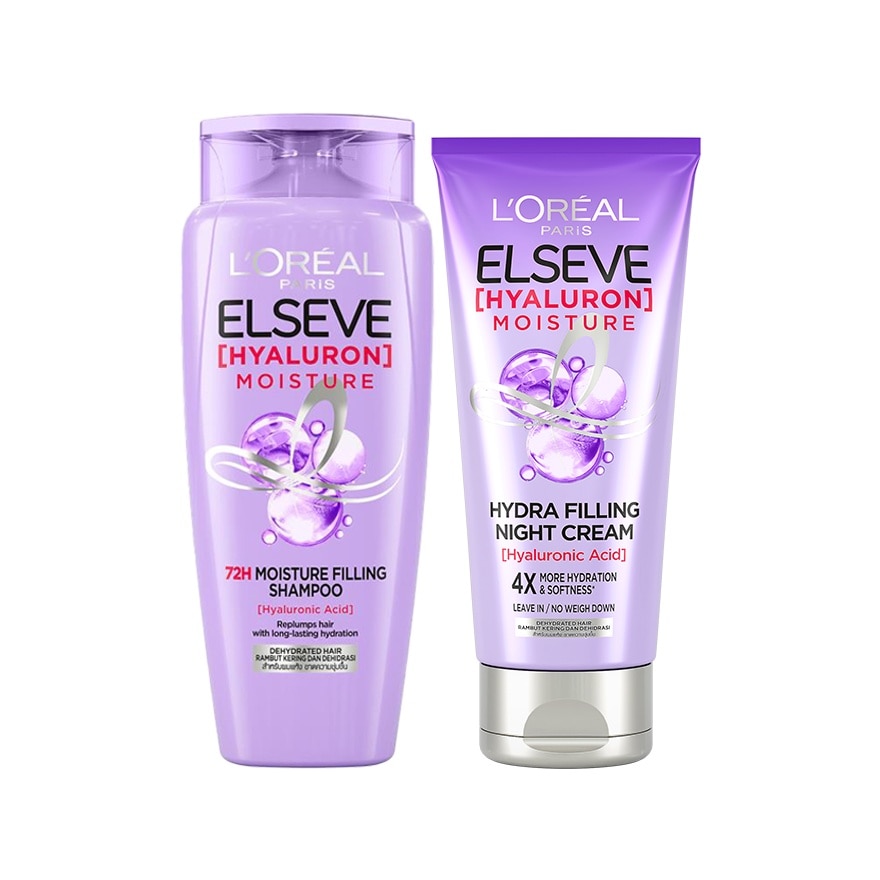 Elseve Hyaluron Shampoo 280ml & Night Cream 150ml Set