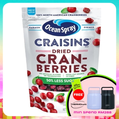 OCEAN SPRAY - Craisins Dried Cranberries Less Sugar 142g