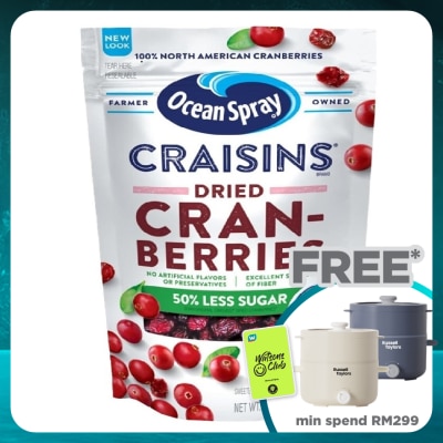 OCEAN SPRAY Craisins Dried Cranberries Less Sugar 142g