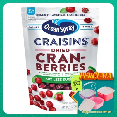 OCEAN SPRAY - Craisins Dried Cranberries Less Sugar 142g