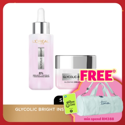 L'OREAL PARIS SKIN CARE Glycolic Bright Serum 30ml & Night Cream 50ml Set