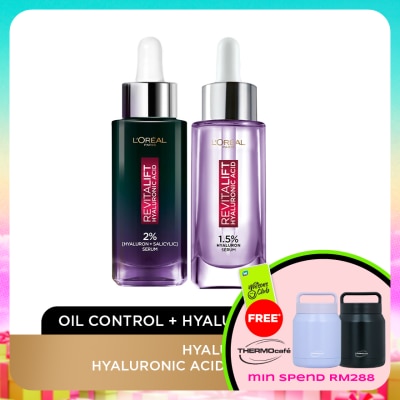 L'OREAL PARIS SKIN CARE - Hyaluronic Acid Serum 30ml & Hyaluronic Acid Oil Control Serum 30ml Set
