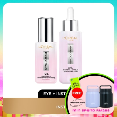 L'OREAL PARIS SKIN CARE - Glycolic Bright Face Serum 30ml & Eye Serum 20ml Set