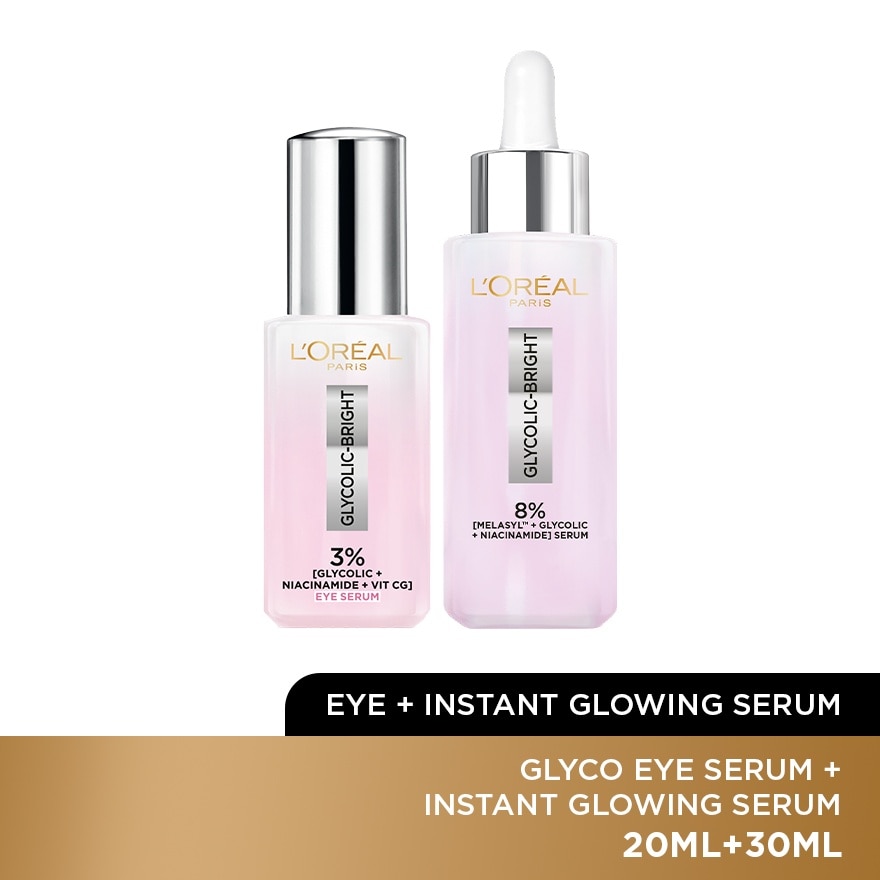 Glycolic Bright Face Serum 30ml & Eye Serum 20ml Set