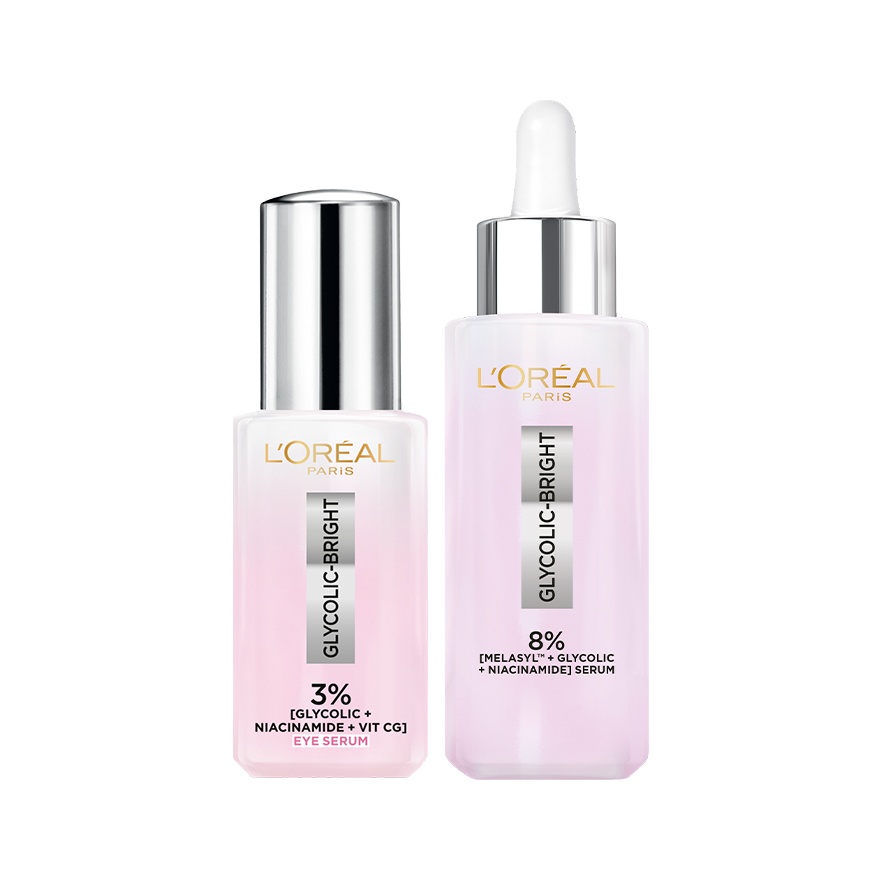 Glycolic Bright Face Serum 30ml & Eye Serum 20ml Set image