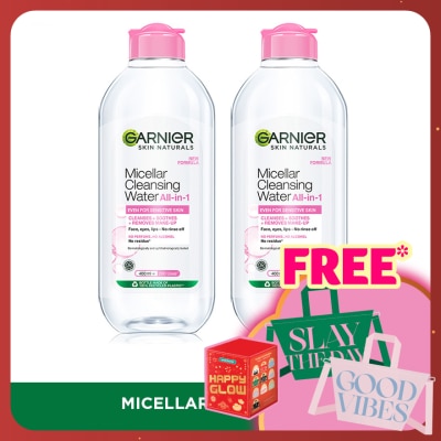 GARNIER Sensitive Skin Micellar Cleansing Water 400ml Twin Pack